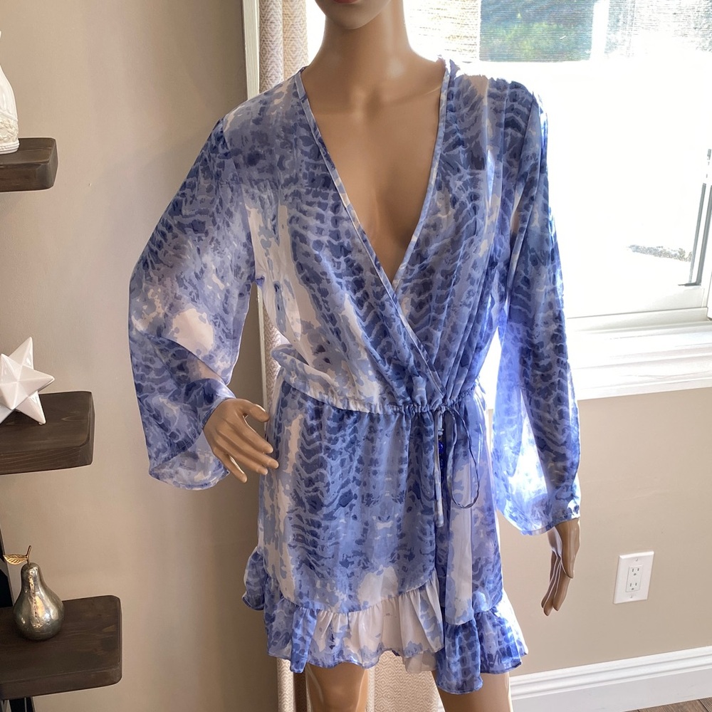 Blue and White Coverup Dress